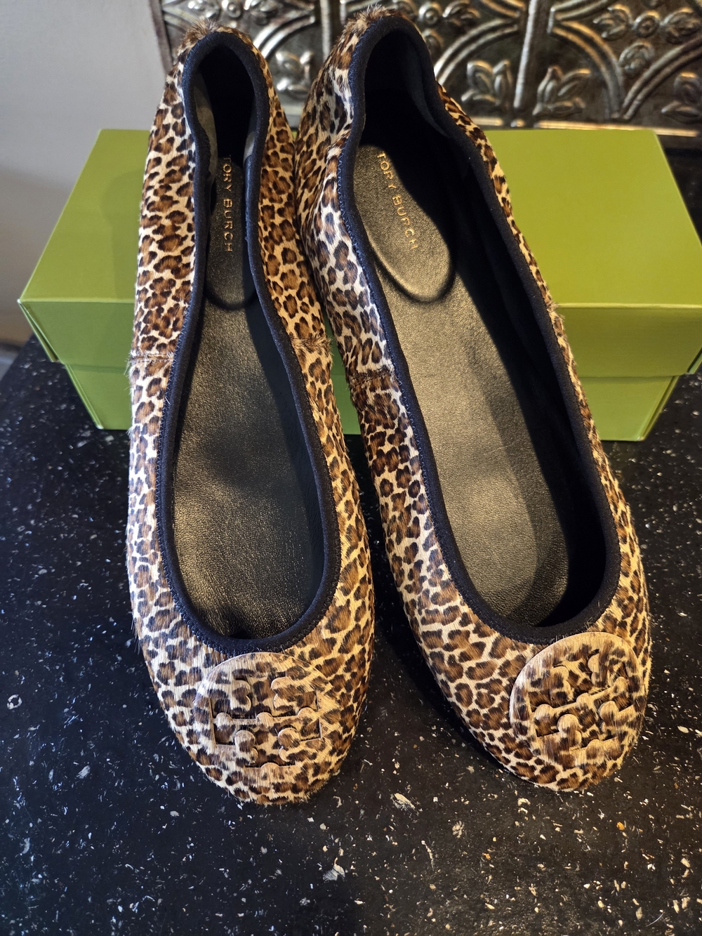 NIB! Tory Burch Leopard Reva Ballet Flats, 11